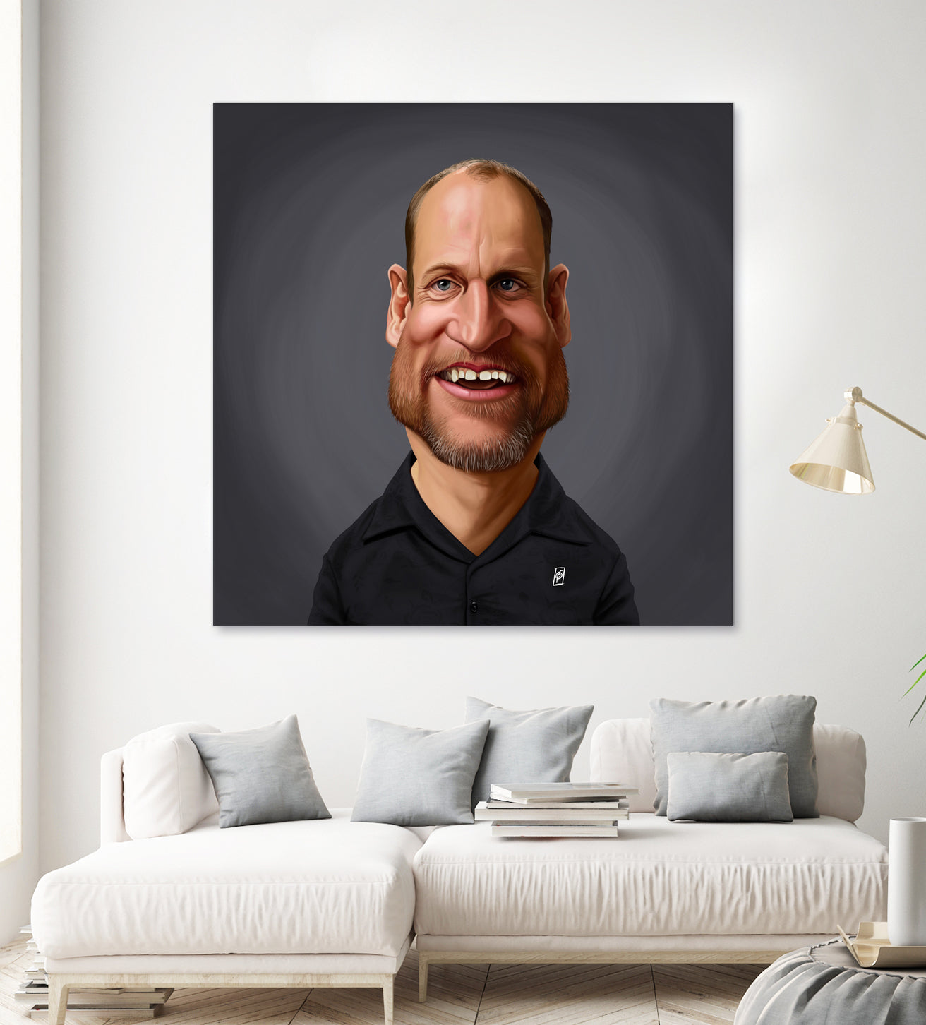 Woody Harrelson by Rob Snow on GIANT ART - brown digital painting