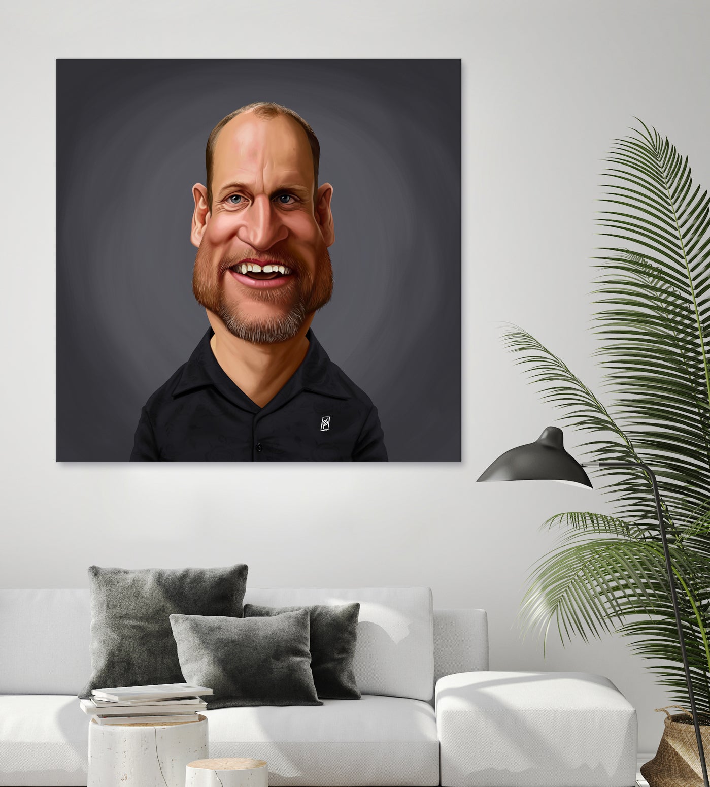 Woody Harrelson by Rob Snow on GIANT ART - brown digital painting