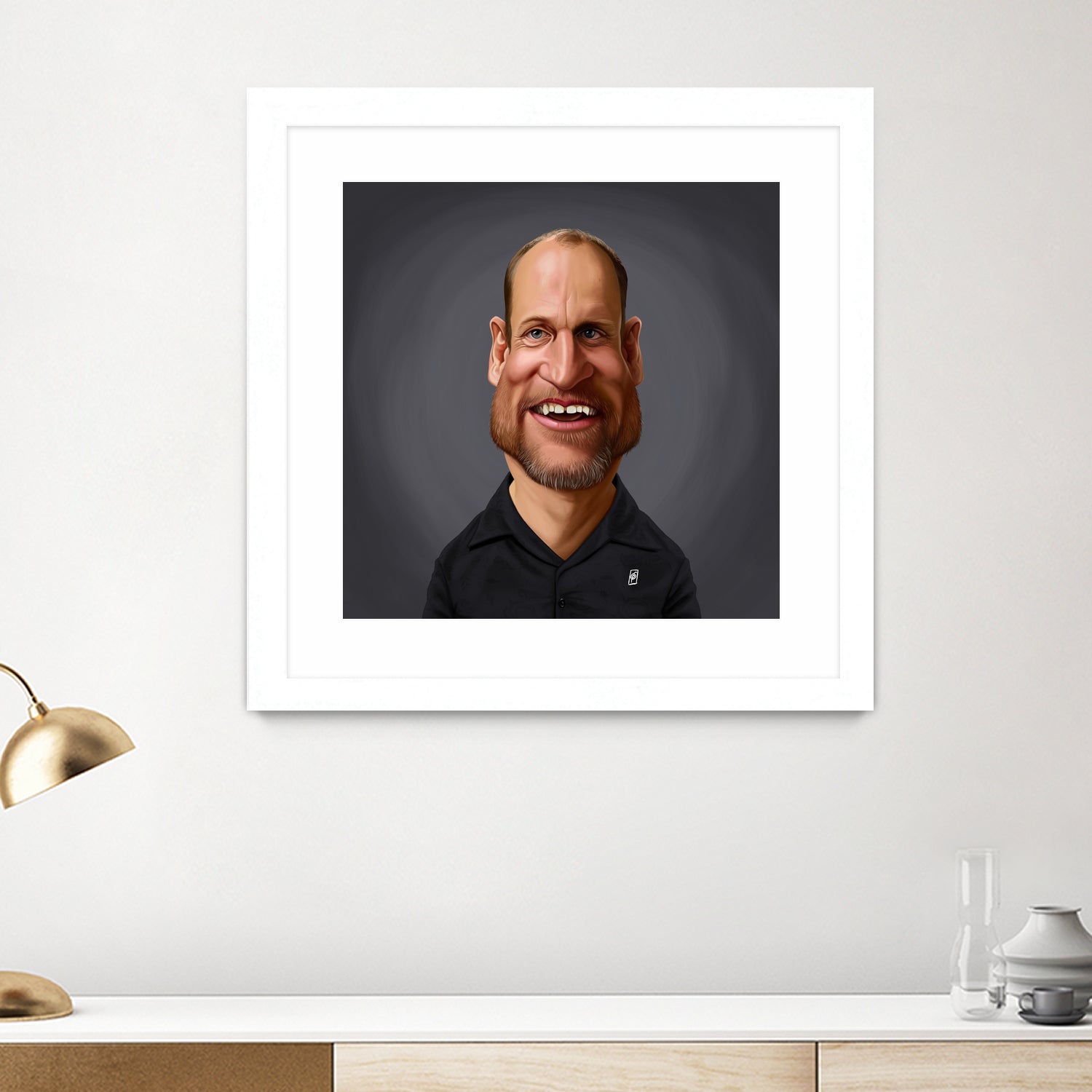 Woody Harrelson by Rob Snow on GIANT ART - brown digital painting