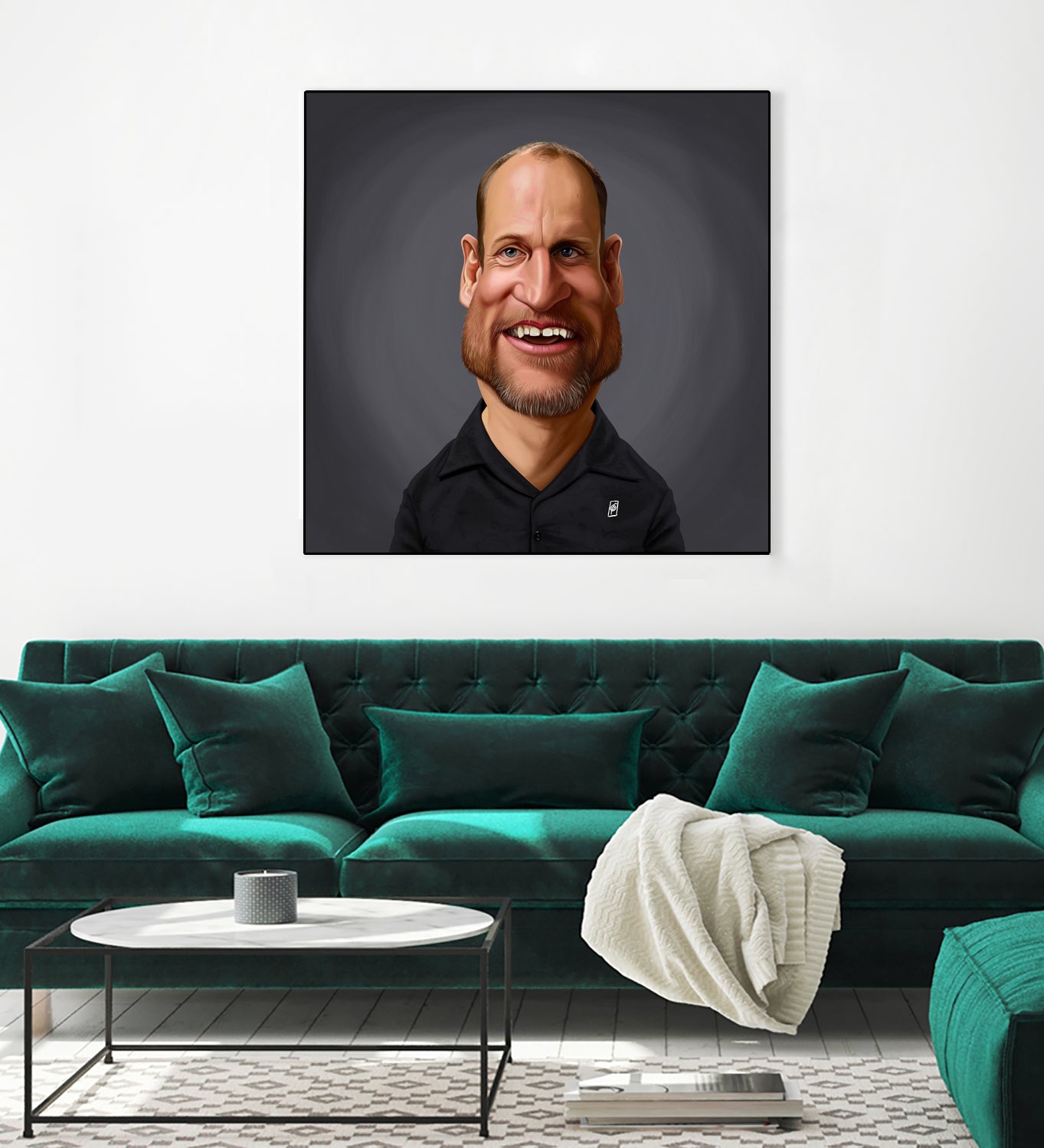 Woody Harrelson by Rob Snow on GIANT ART - brown digital painting