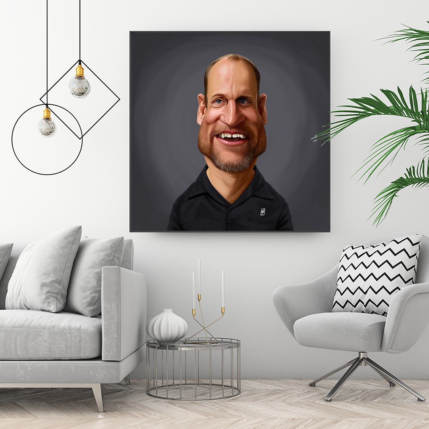 Woody Harrelson by Rob Snow on GIANT ART - brown digital painting