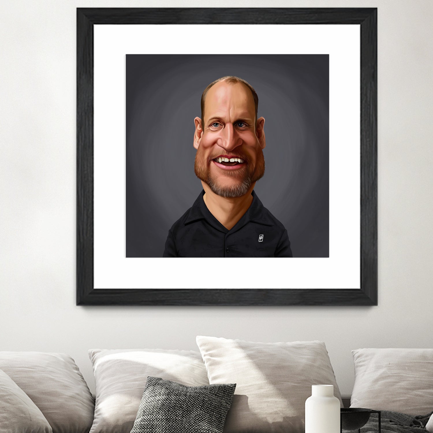 Woody Harrelson by Rob Snow on GIANT ART - brown digital painting