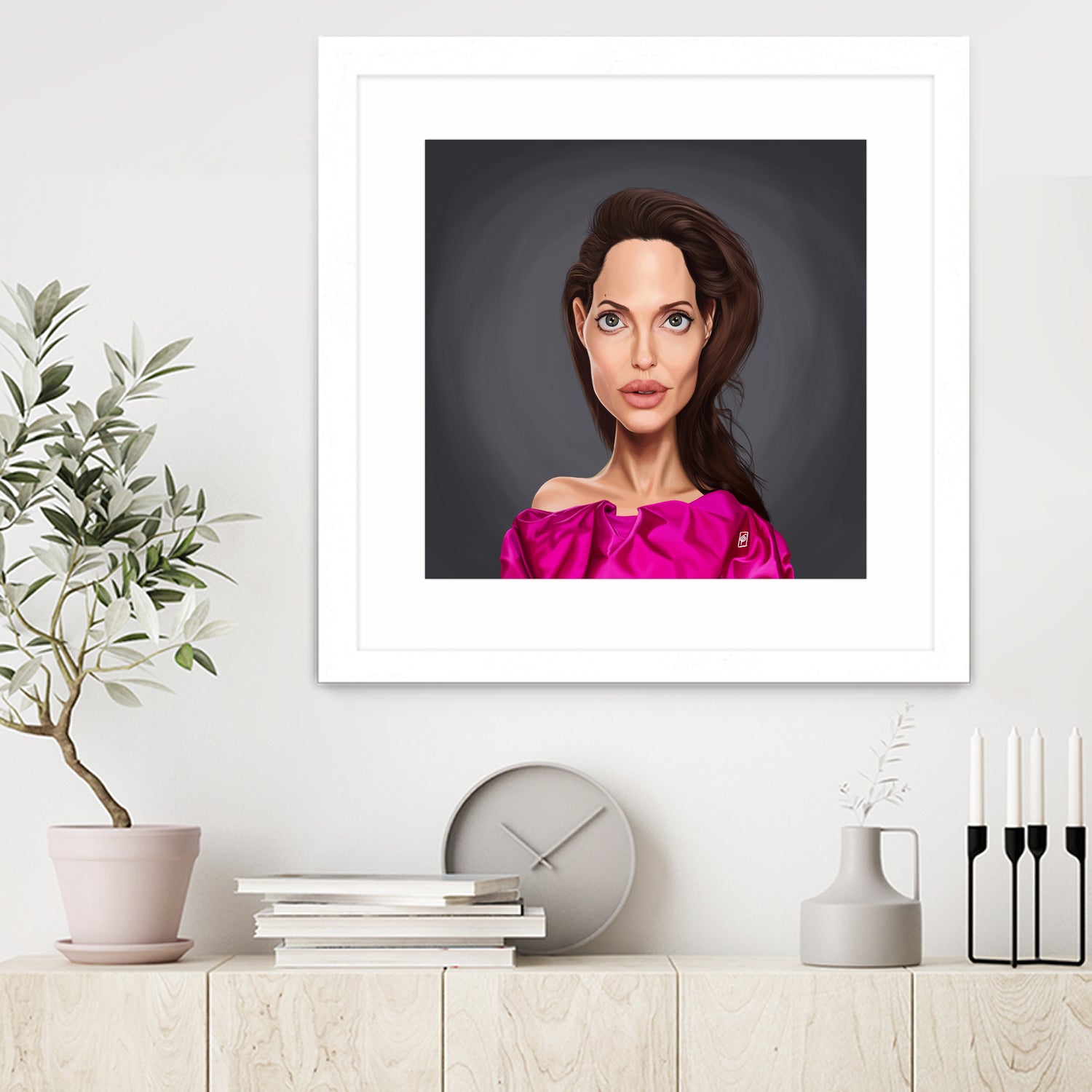 Angelina Jolie by Rob Snow on GIANT ART - red digital painting