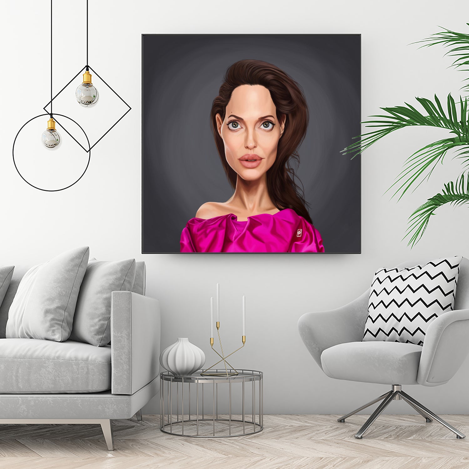 Angelina Jolie by Rob Snow on GIANT ART - red digital painting