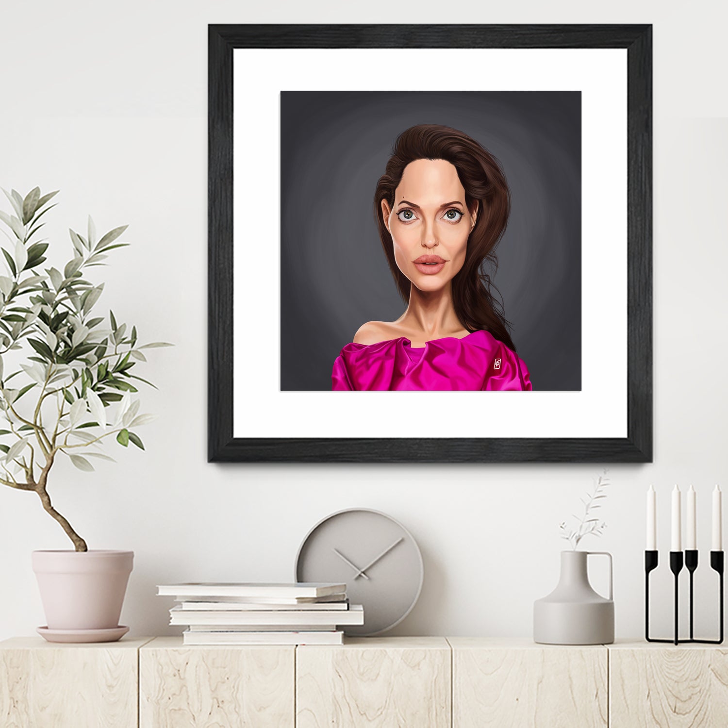 Angelina Jolie by Rob Snow on GIANT ART - red digital painting