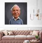 David Attenborough by Rob Snow on GIANT ART - blue digital painting