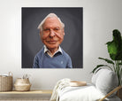 David Attenborough by Rob Snow on GIANT ART - blue digital painting