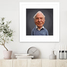 David Attenborough by Rob Snow on GIANT ART - blue digital painting