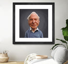 David Attenborough by Rob Snow on GIANT ART - blue digital painting