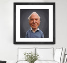 David Attenborough by Rob Snow on GIANT ART - blue digital painting