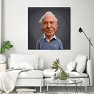 David Attenborough by Rob Snow on GIANT ART - blue digital painting