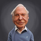 David Attenborough by Rob Snow on GIANT ART - blue digital painting