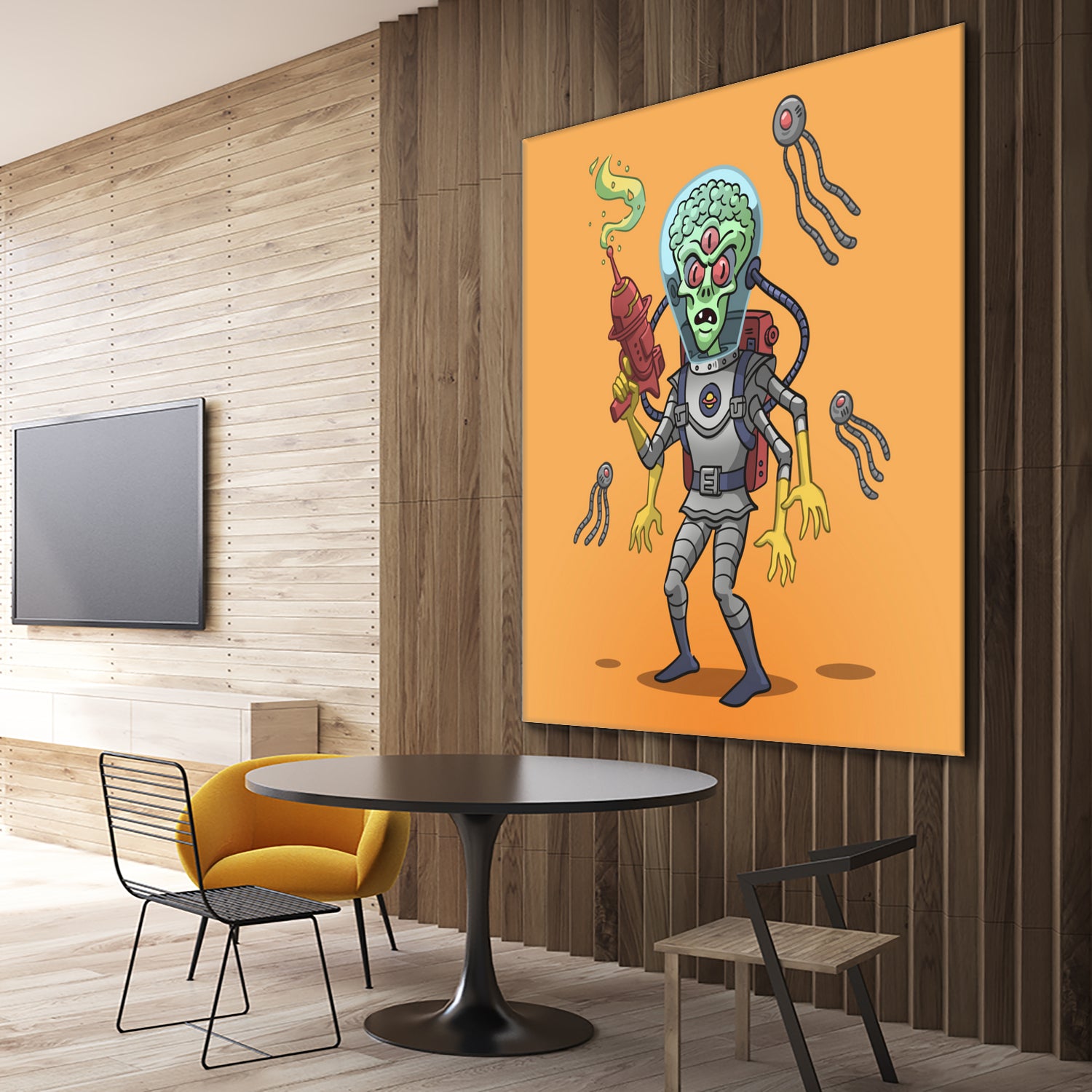 Alien by Matias Molusko on GIANT ART - orange digital drawing