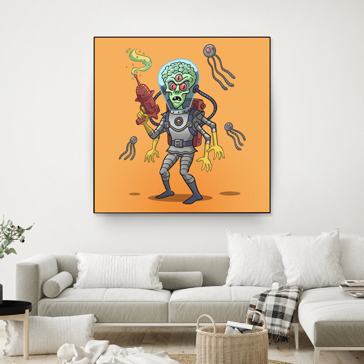 Alien by Matias Molusko on GIANT ART - orange digital drawing