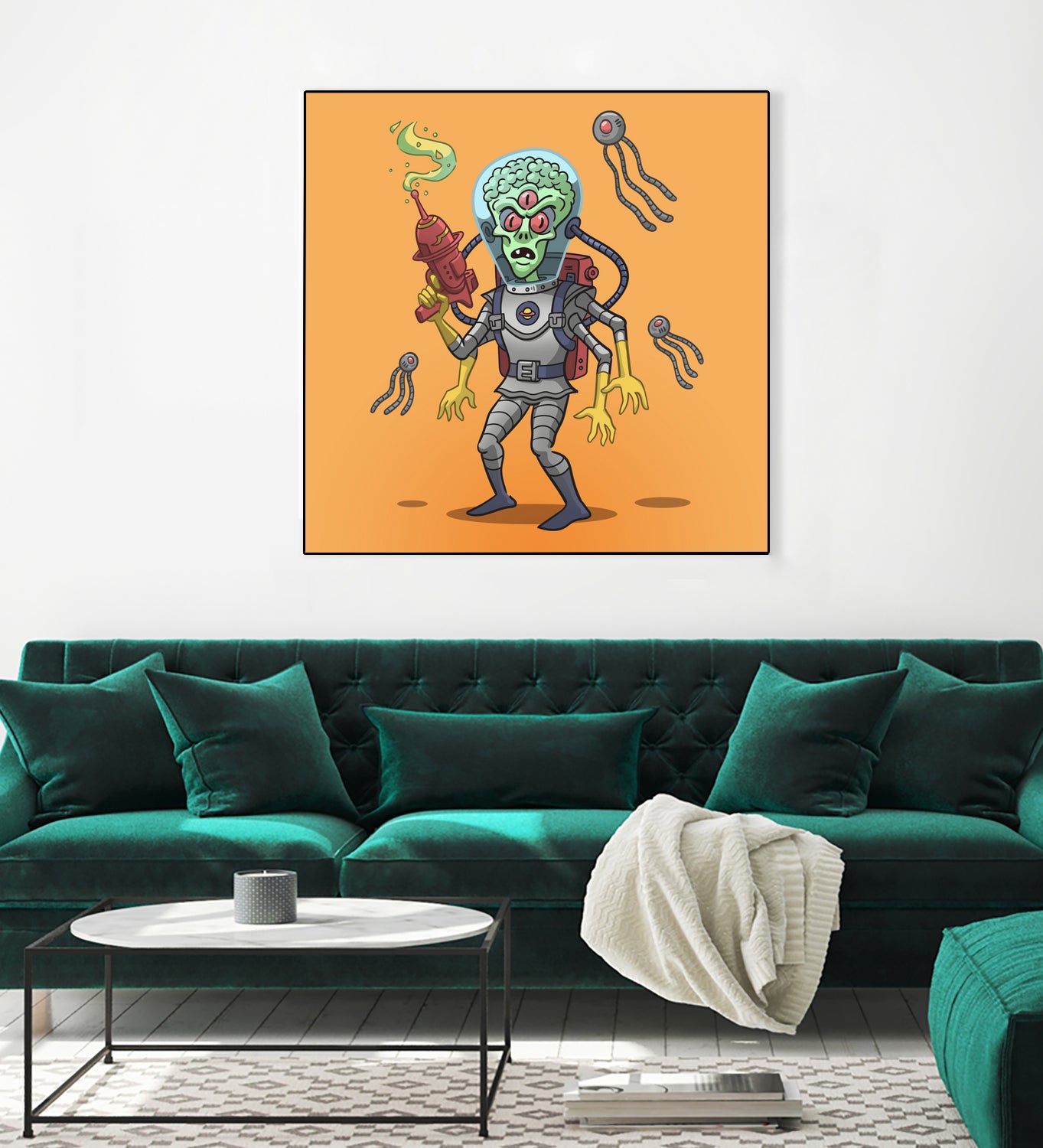 Alien by Matias Molusko on GIANT ART - orange digital drawing