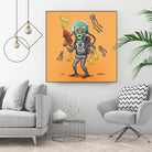 Alien by Matias Molusko on GIANT ART - orange digital drawing