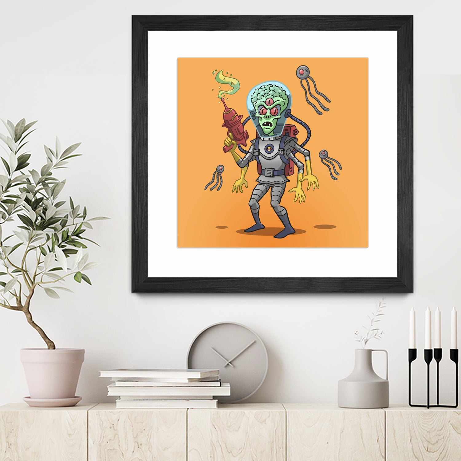 Alien by Matias Molusko on GIANT ART - orange digital drawing