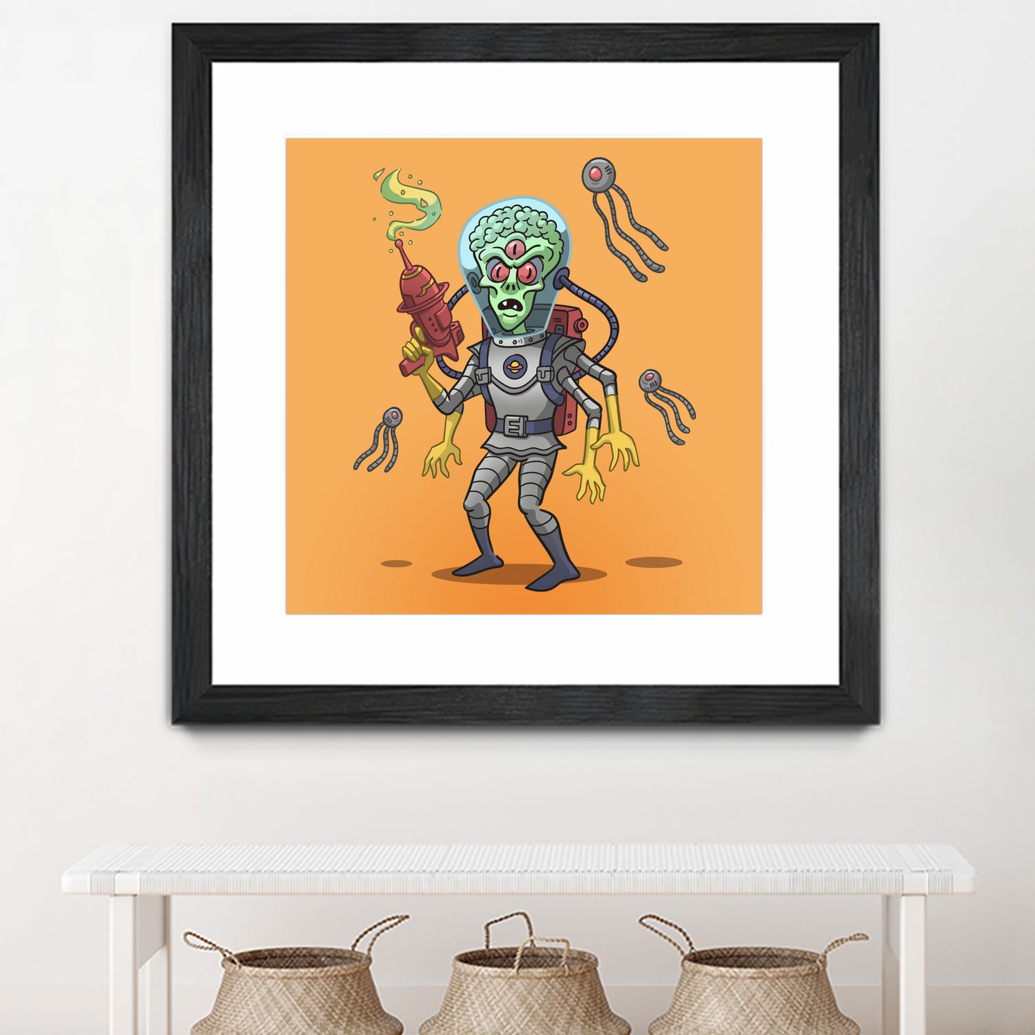 Alien by Matias Molusko on GIANT ART - orange digital drawing