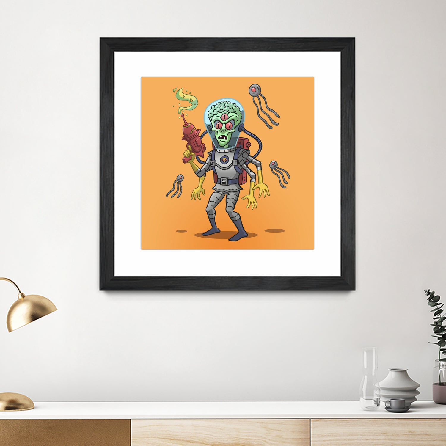 Alien by Matias Molusko on GIANT ART - orange digital drawing