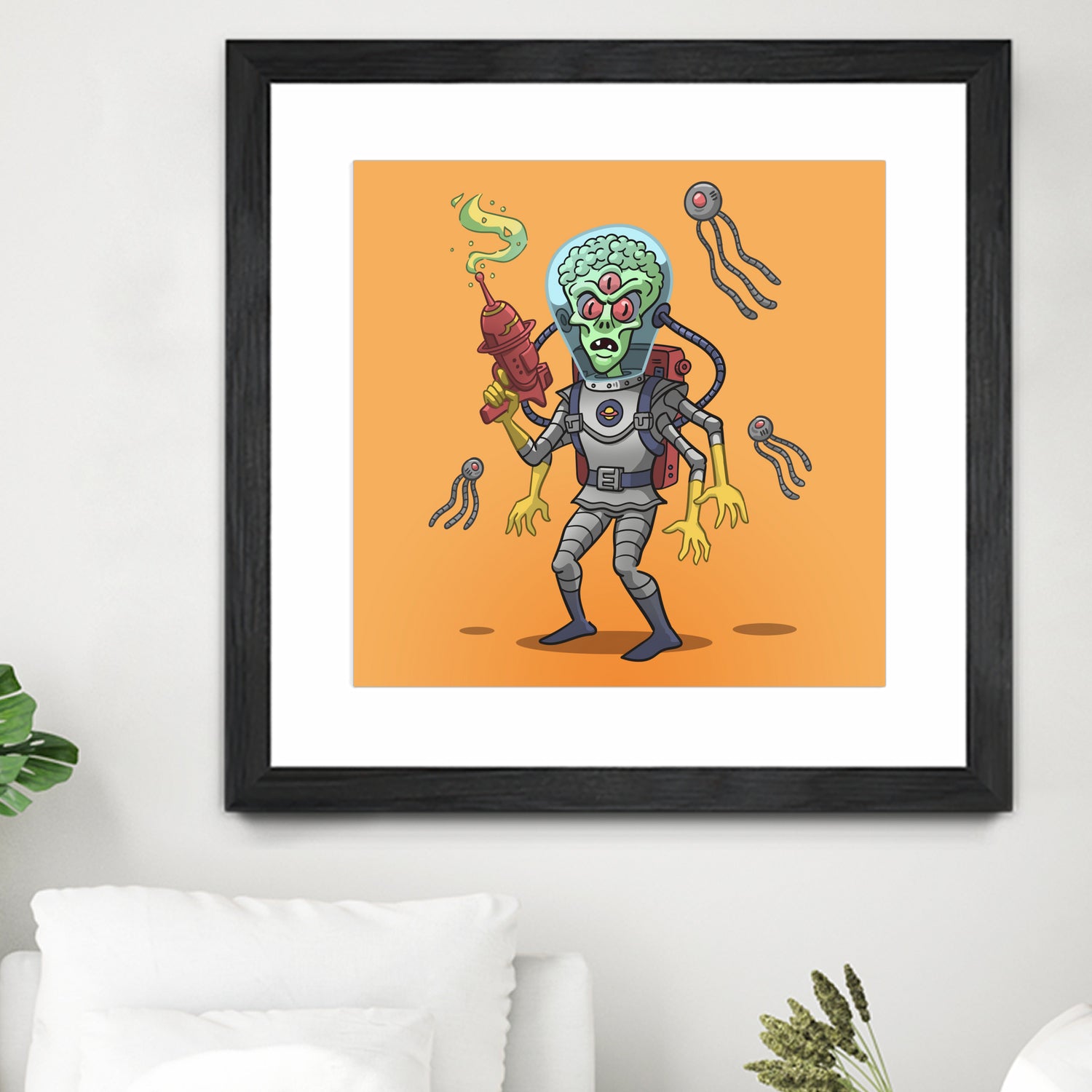 Alien by Matias Molusko on GIANT ART - orange digital drawing