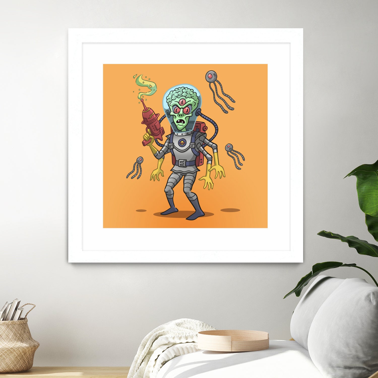 Alien by Matias Molusko on GIANT ART - orange digital drawing