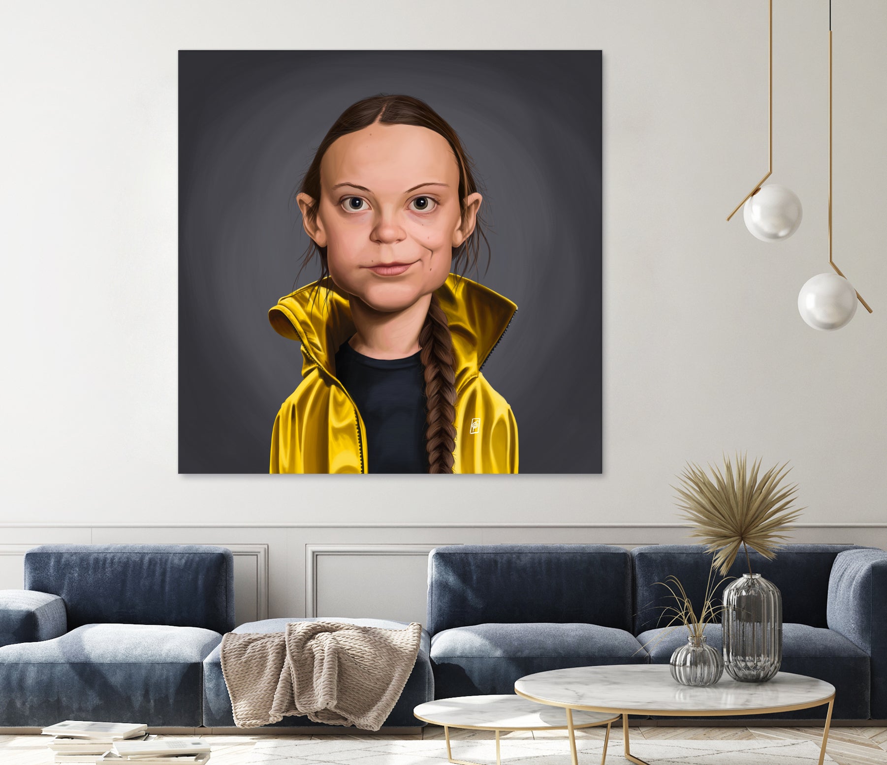 Greta Thunberg by Rob Snow on GIANT ART - yellow digital painting