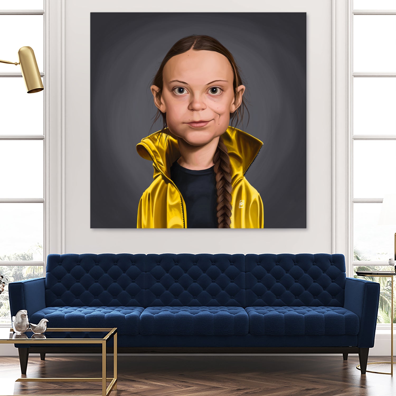 Greta Thunberg by Rob Snow on GIANT ART - yellow digital painting