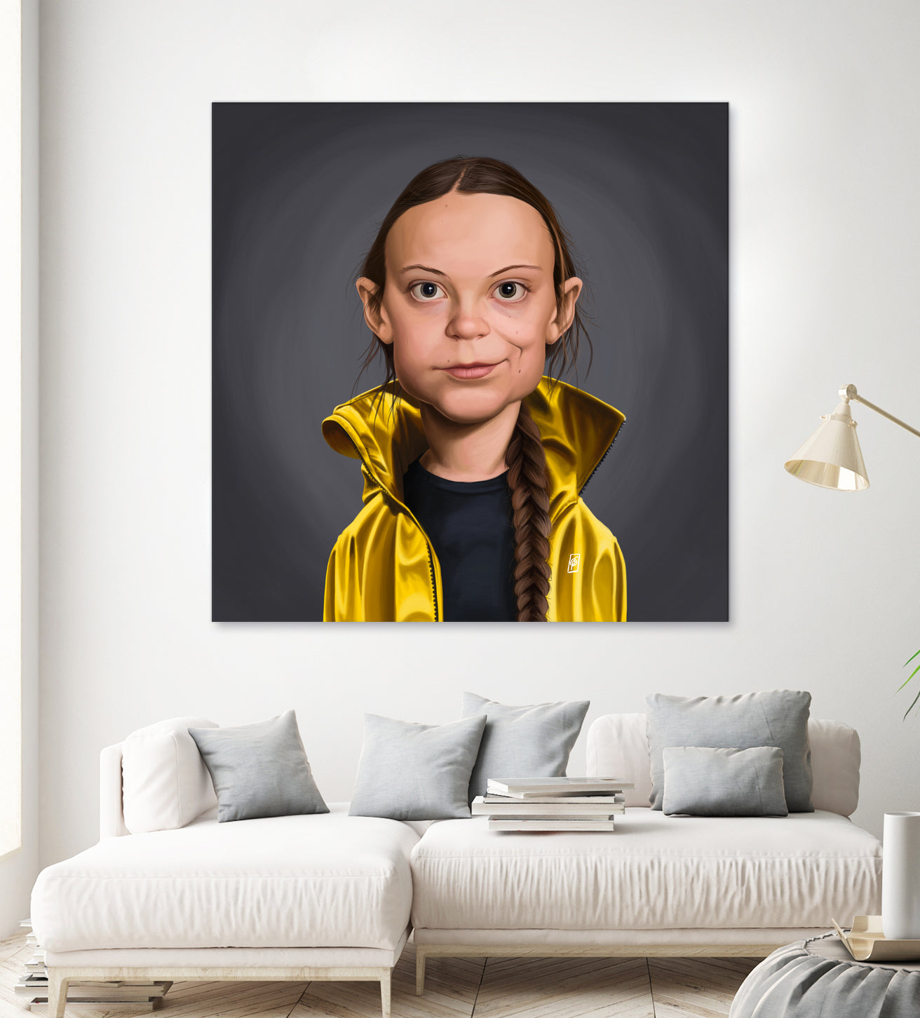 Greta Thunberg by Rob Snow on GIANT ART - yellow digital painting