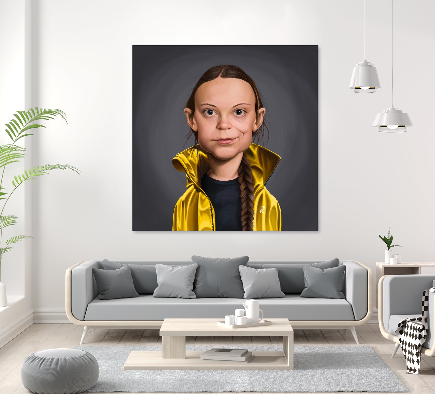 Greta Thunberg by Rob Snow on GIANT ART - yellow digital painting