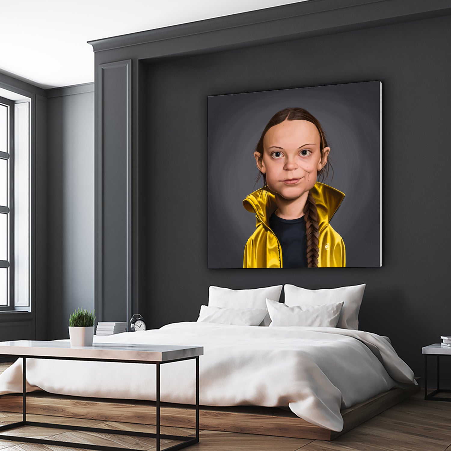 Greta Thunberg by Rob Snow on GIANT ART - yellow digital painting