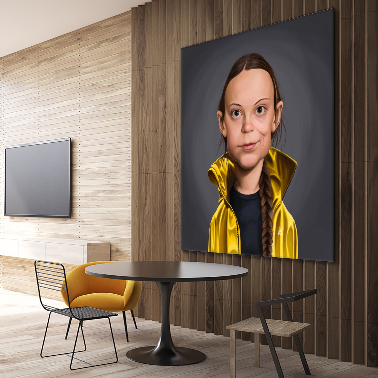 Greta Thunberg by Rob Snow on GIANT ART - yellow digital painting