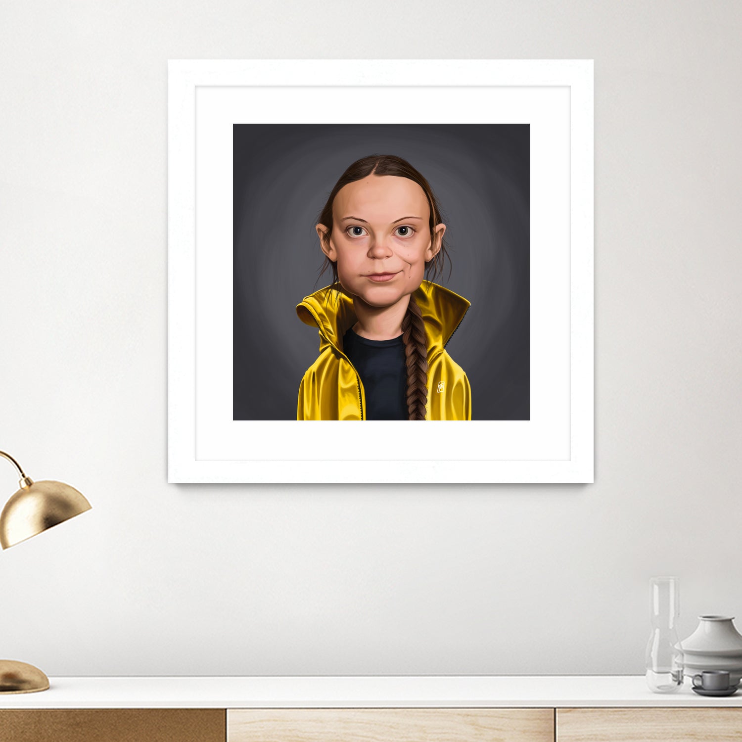 Greta Thunberg by Rob Snow on GIANT ART - yellow digital painting