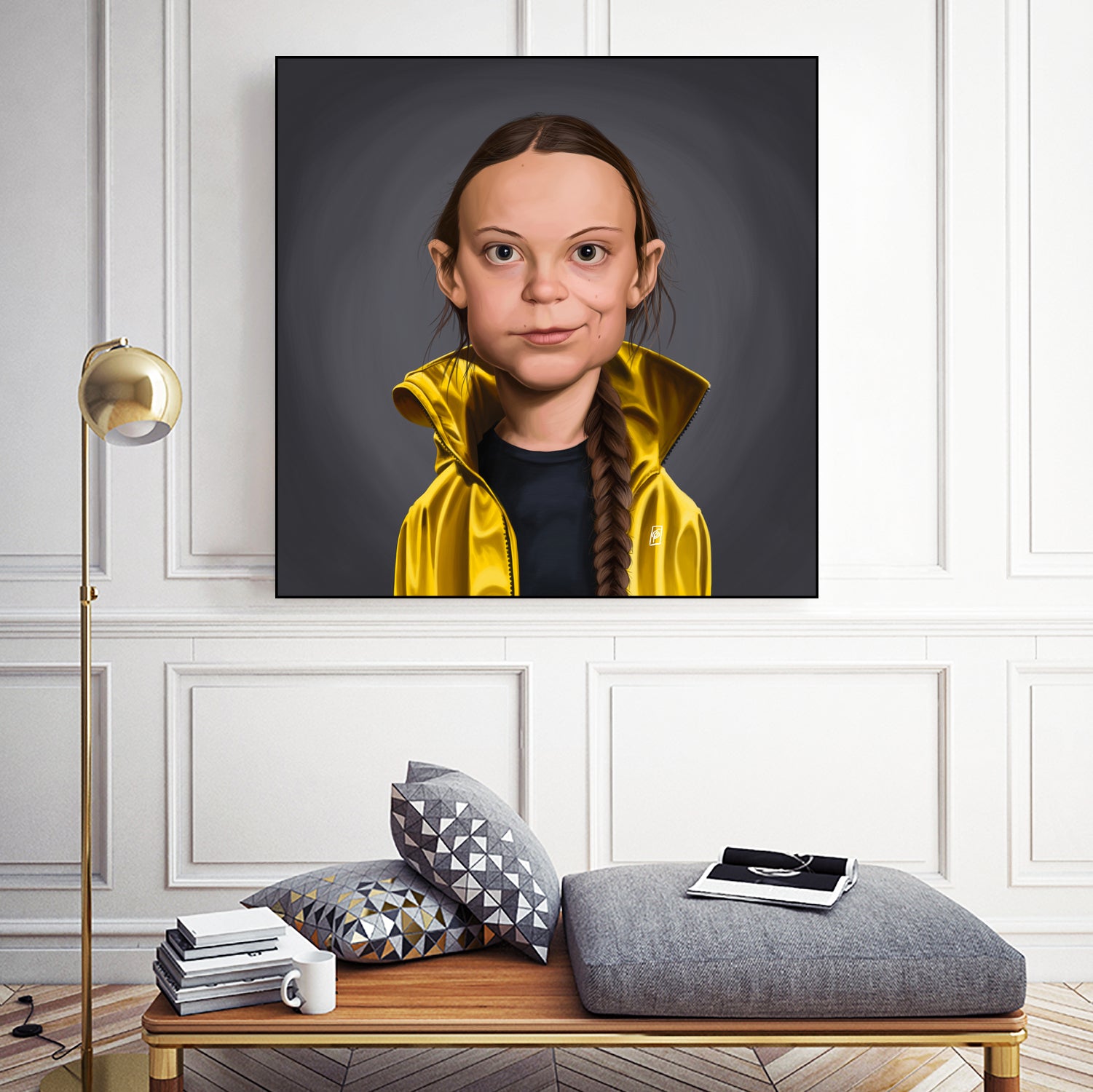 Greta Thunberg by Rob Snow on GIANT ART - yellow digital painting