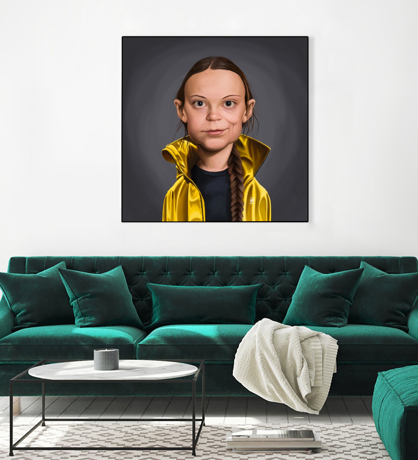 Greta Thunberg by Rob Snow on GIANT ART - yellow digital painting