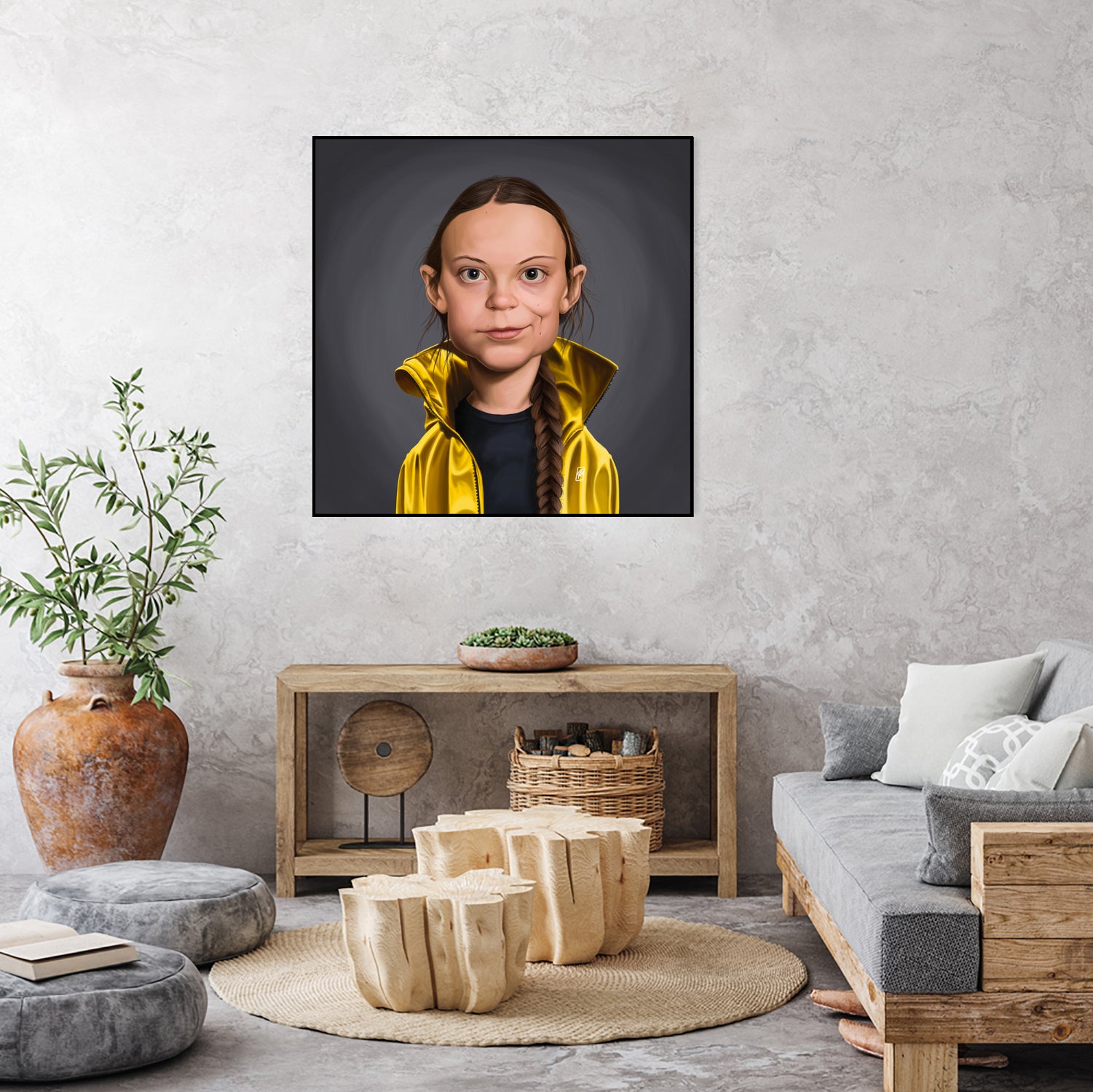 Greta Thunberg by Rob Snow on GIANT ART - yellow digital painting