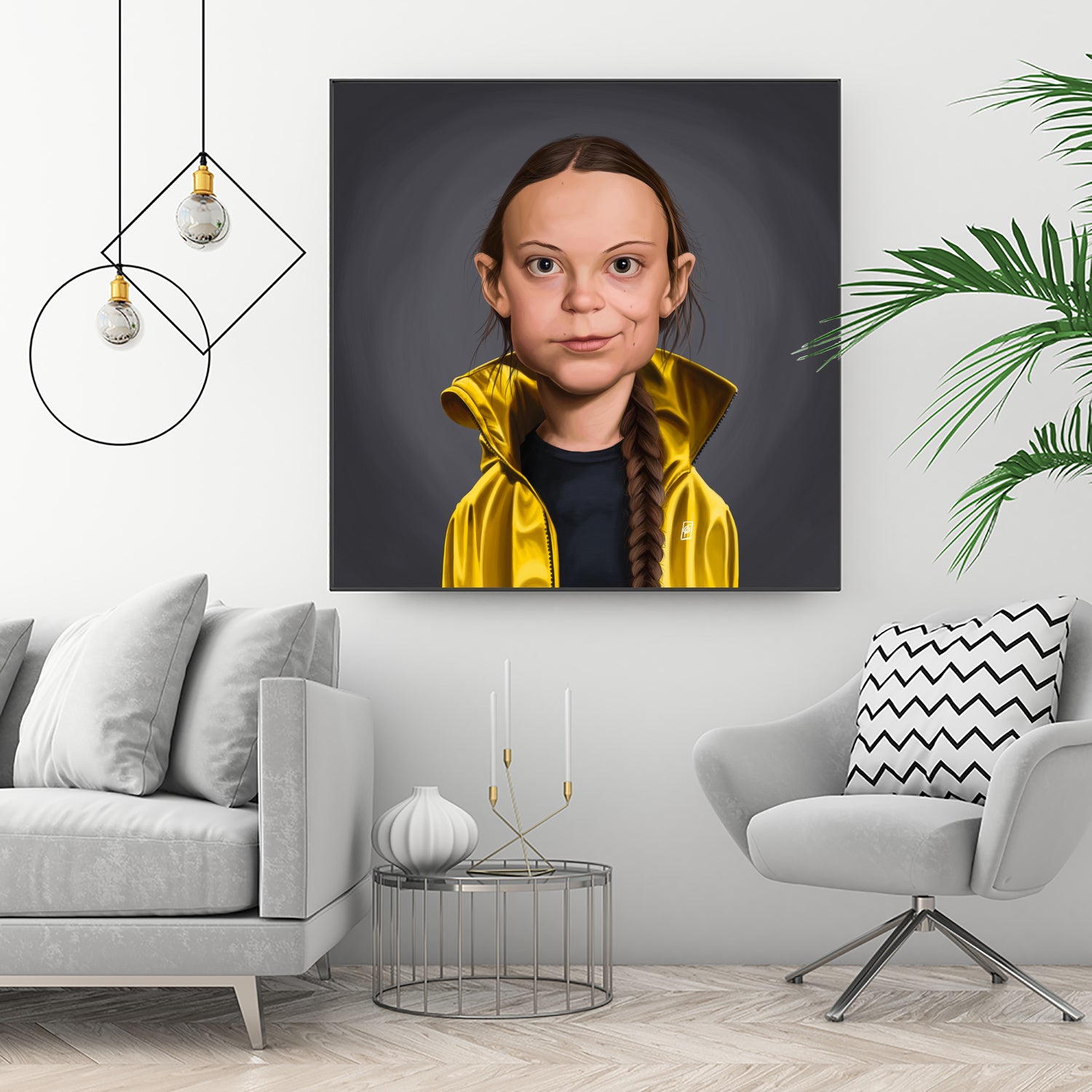 Greta Thunberg by Rob Snow on GIANT ART - yellow digital painting