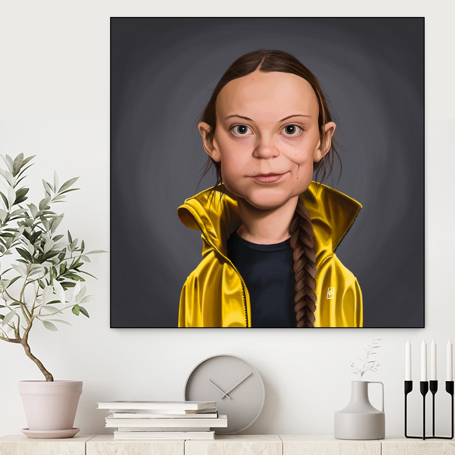 Greta Thunberg by Rob Snow on GIANT ART - yellow digital painting