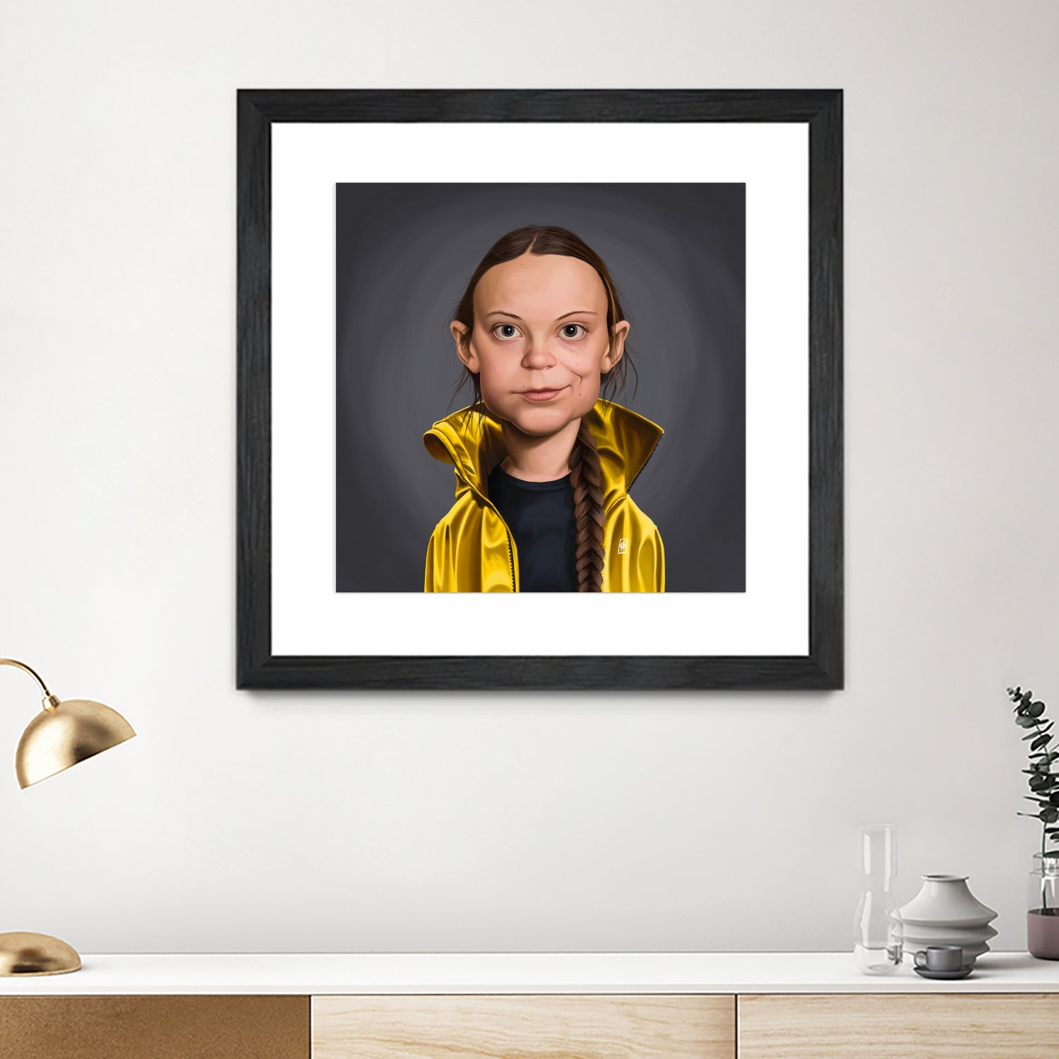 Greta Thunberg by Rob Snow on GIANT ART - yellow digital painting