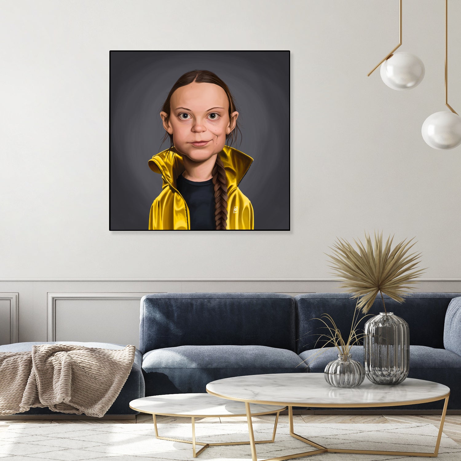 Greta Thunberg by Rob Snow on GIANT ART - yellow digital painting