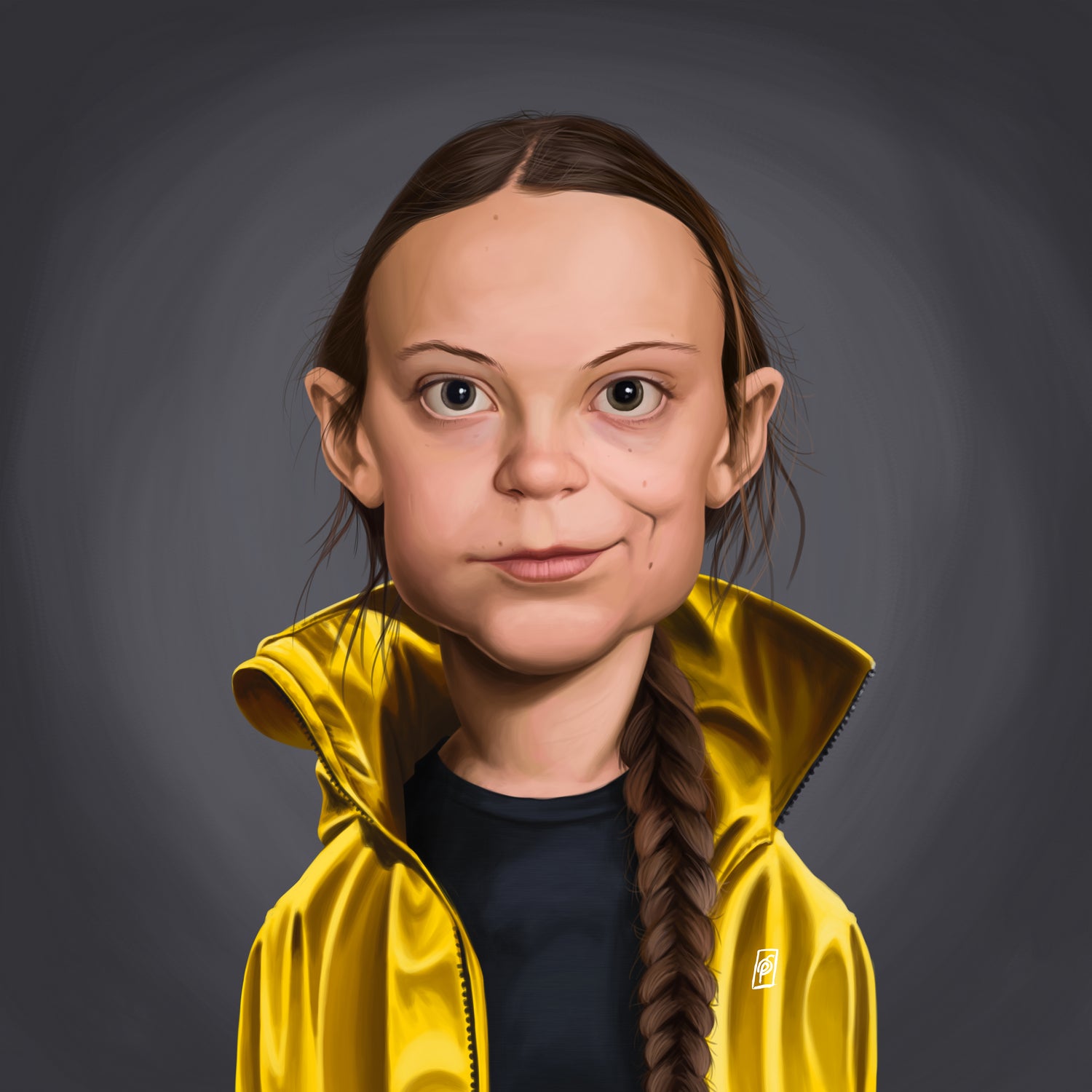 Greta Thunberg by Rob Snow on GIANT ART - yellow digital painting