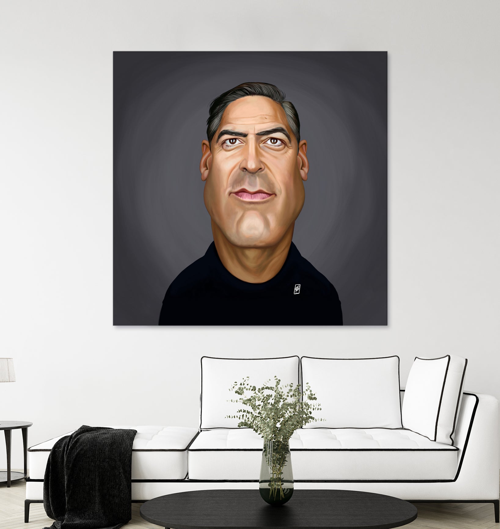 George Clooney by Rob Snow on GIANT ART - gray digital painting