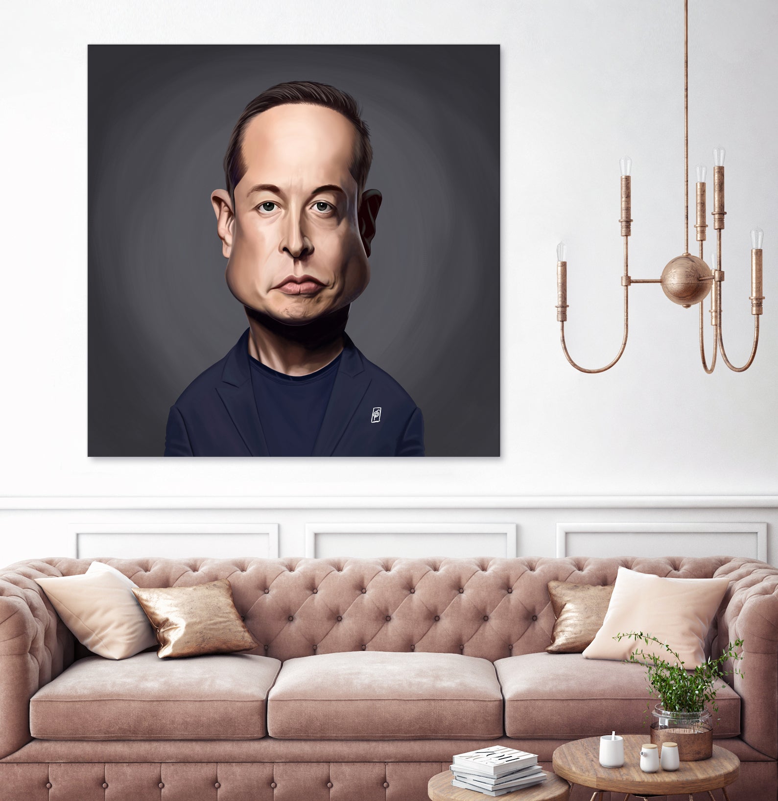 Elon Musk by Rob Snow on GIANT ART - gray digital painting