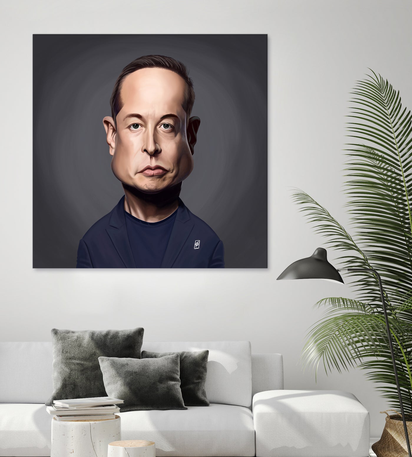 Elon Musk by Rob Snow on GIANT ART - gray digital painting