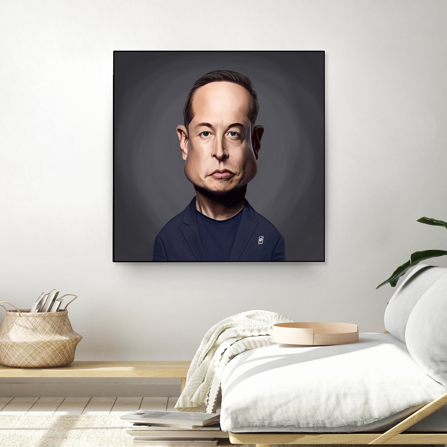 Elon Musk by Rob Snow on GIANT ART - gray digital painting