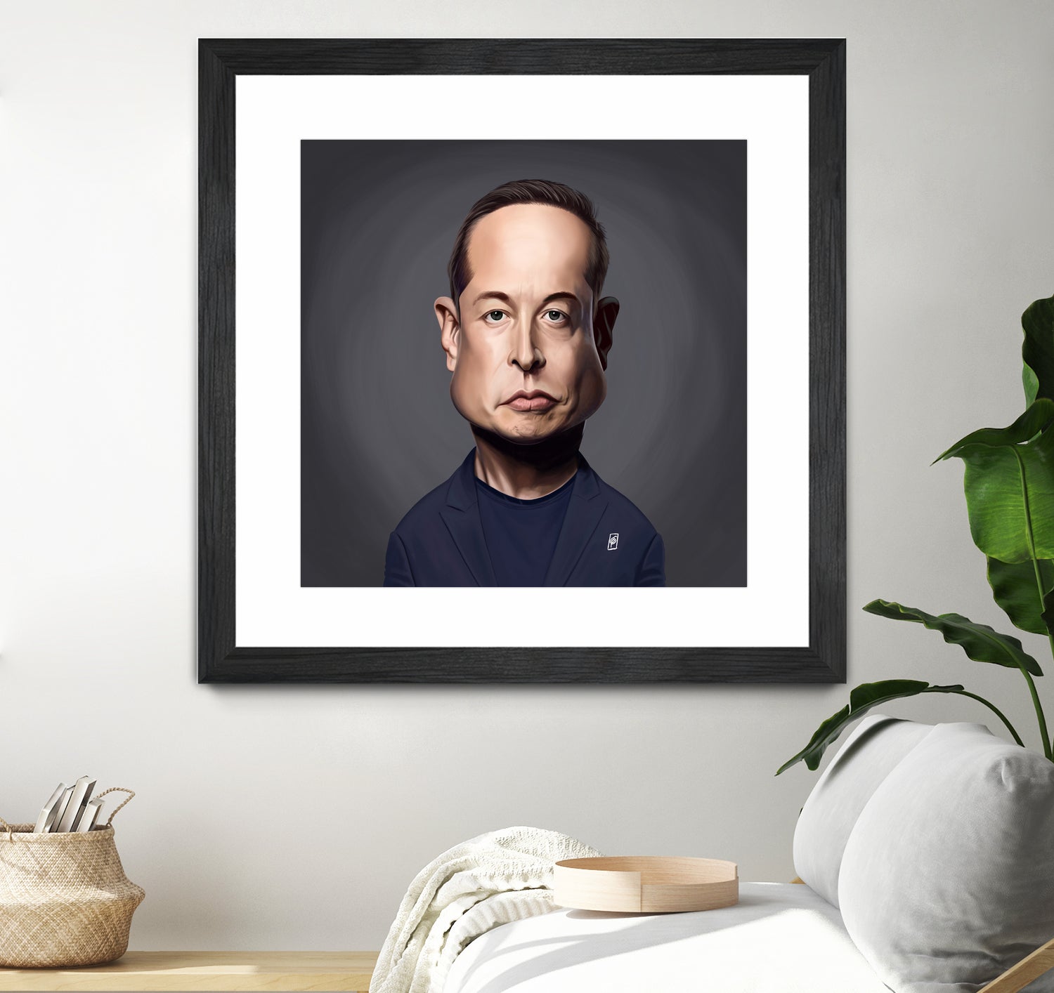 Elon Musk by Rob Snow on GIANT ART - gray digital painting