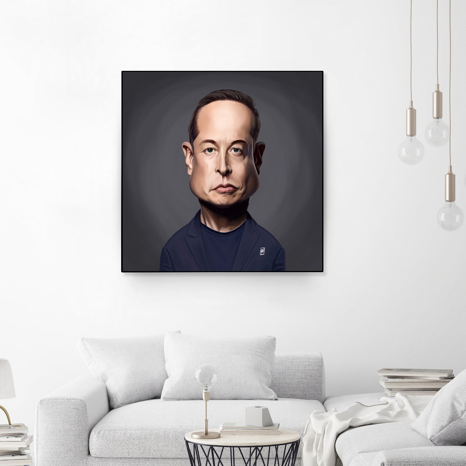 Elon Musk by Rob Snow on GIANT ART - gray digital painting