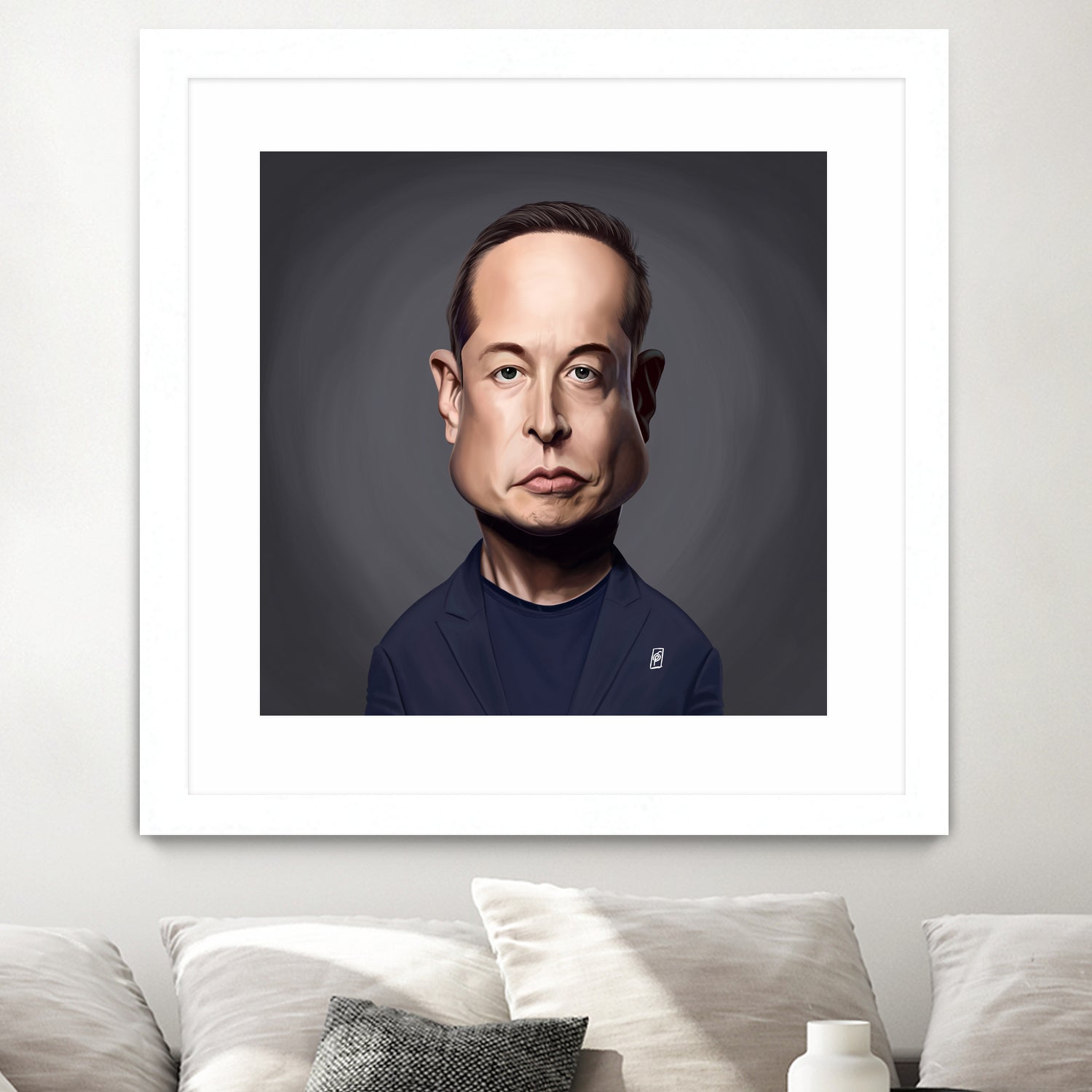 Elon Musk by Rob Snow on GIANT ART - gray digital painting