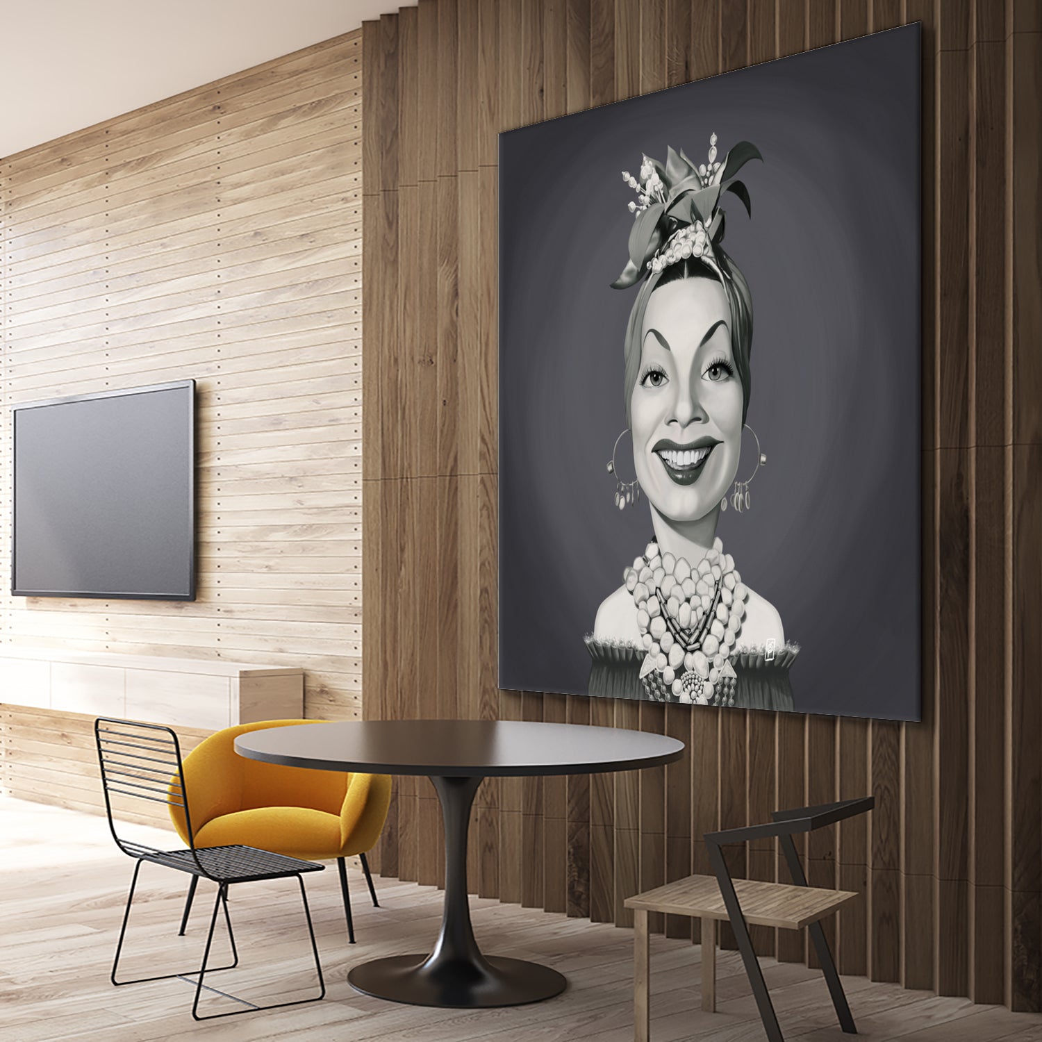 Carmen Miranda by Rob Snow on GIANT ART - gray digital painting