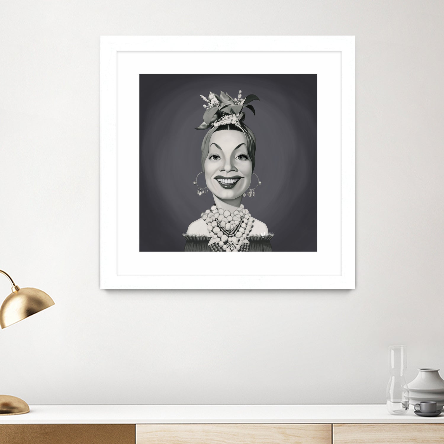 Carmen Miranda by Rob Snow on GIANT ART - gray digital painting