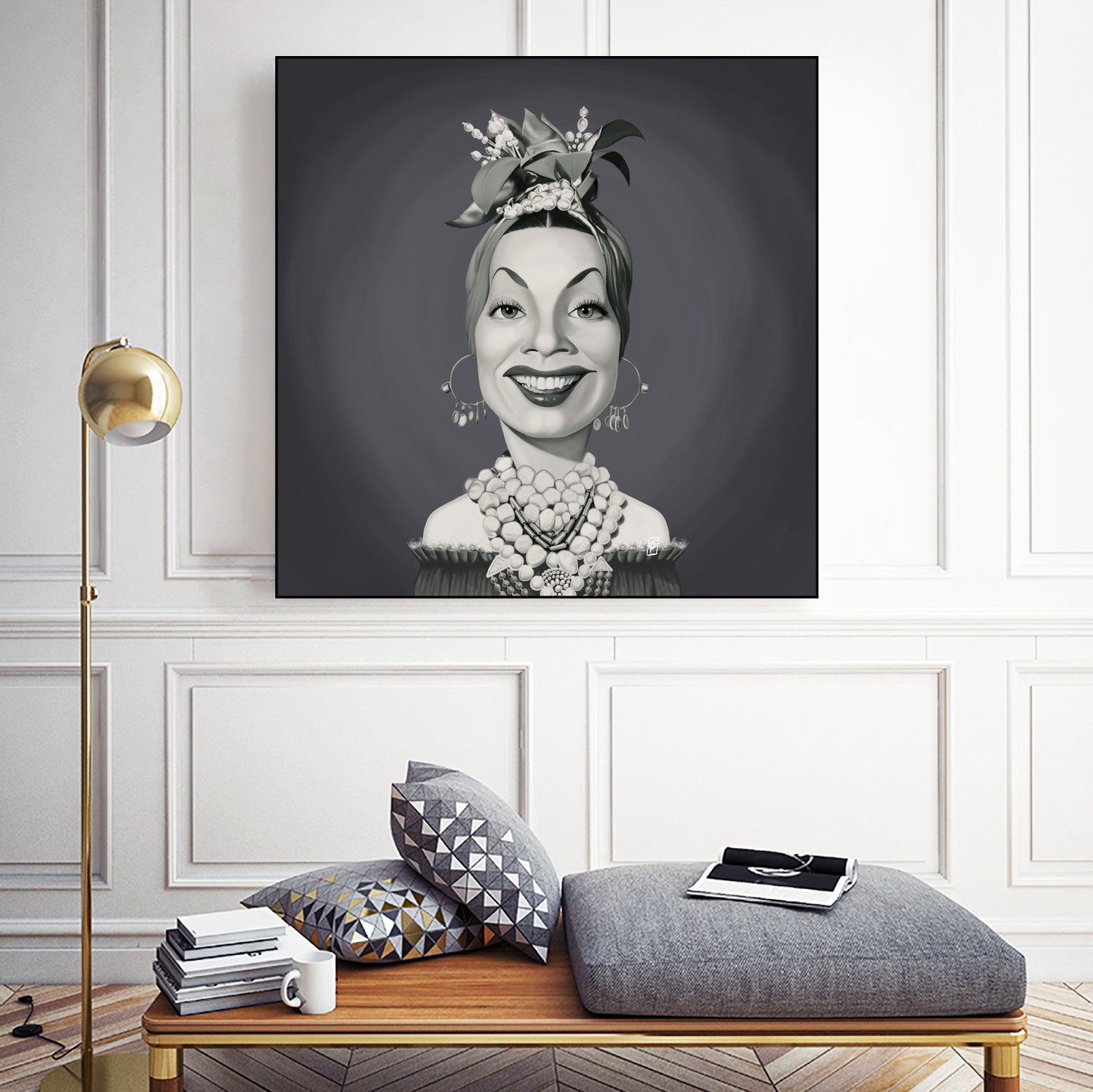 Carmen Miranda by Rob Snow on GIANT ART - gray digital painting